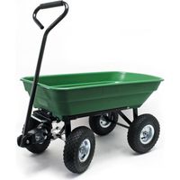 Chariot de jardin à main avec Benne basculante Volume 125L Capacité 350Kg Remorque Brouette - 61307