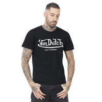 Von Dutch Tee shirt homme 100% coton, t-shirt homme FIRST, regular fit, col rond & manches courtes - noir taille S