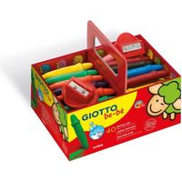 GIOTTO Schoolpack be-bè 40 Crayons cire + 2 Taille-crayons