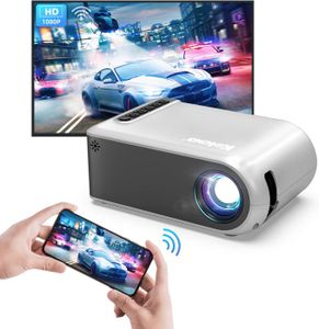 Vidéoprojecteur Mini Vidéoprojecteur Wifi Full Hd 1080P Pris En Charge Mini Projecteur Pour Téléphone Portable, Projecteur Portable Compatib[h57]