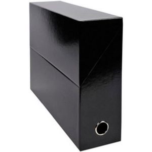 Srvnpioy Lot De 4 Boîtes De Classement A4 Noir - Dos 88 Mm, Boîte Archives Plastique Avec Ressort Et Poches, Grande Capacité Jusqu'à 700 Feuilles