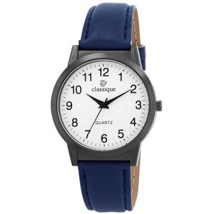 Montre Homme Grand Cadran Cuir Classique – Élégante, Étanchéité 30M, Chiffres Arabes Noirs & Blancs, Quartz Précis