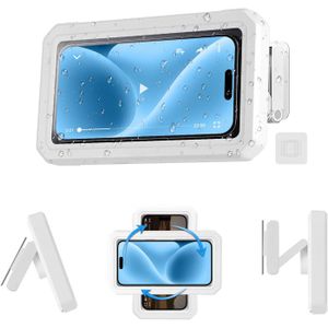 Support Mural Pliable Pour Téléphone Et Tablette PZOZ - Pour Lit, Cuisine, Salle De Bain, Angle Réglable, Adhésif Puissant Support Mural Douche Bureau Mains Libres