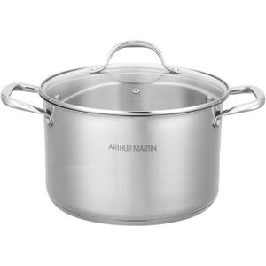Poêle Inoxydable Sauteuse Manhattan Krüger - 20 Cm - Acier Inoxydable - Compatible Induction - Cuisson Saine Et Uniforme Sauteuse Argentée