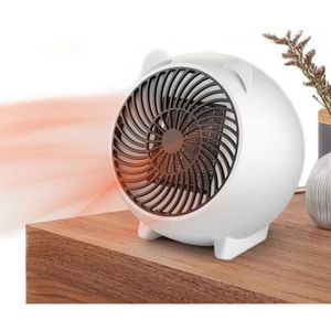 NO.8509-500W Mini Ventilateur Chauffage électrique soufflant réchauffeur  d'espace de ventilateur en céramique de PTC bureau maison - Cdiscount  Bricolage