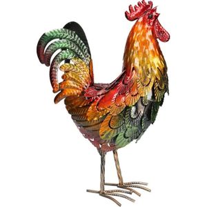 LORIGINALE DECO Animaux Oiseau Coq Poule Canard D/écoration D/éco Jardin Fer 50 cm x 48 cm