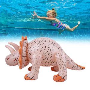 JOUET DE BAIN Drfeify Jouet de dinosaure Modèle de puericulture jouet Triceratops, tête de couleur chair avec trois cornes et un cercle de dents