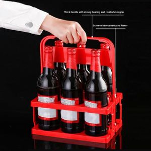 BIERE Fdit Porte-bouteilles pliable pour vin et bière, transporteur de bouteilles pratique pour bar pique-nique