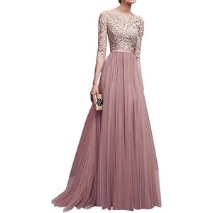 robe longue femme rose
