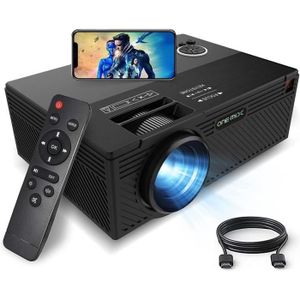 Vidéoprojecteur Mini vidéoprojecteur | 1080p HD et 172 pouces pris en charge HD Lux Home Video Vidéoprojecteur portable compatible avec HDMI AV USB