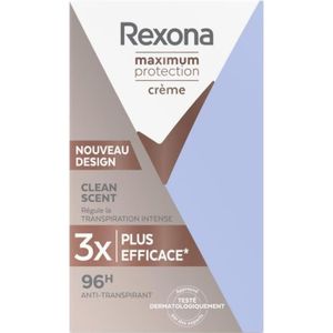 DÉODORANT REXONA - Woman Déodorant Stick Maximum Protection Clean Fresh Scent 45Ml - Lot De 3
