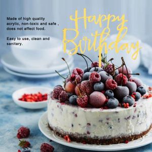 Décoration gâteau anniversaire blanc et or 18ans - REF/6221