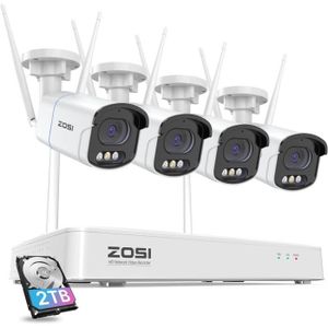 CAMÉRA DE SURVEILLANCE ZOSI 2,5K Kit Caméra de Surveillance WiFi Extérieu