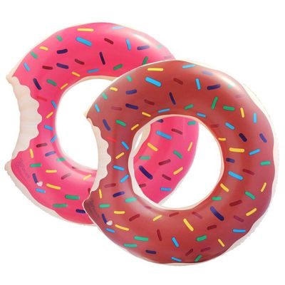 Amaoma Bouée Piscine Donut Bouée Donuts Gonflable Bouee Gonflable 90cm Bouée de Piscine en Forme de Donut pour Adultes et Enfants Bouée d'été Eau Jouet pour Plage Piscine Parc d'Attractions, Brun