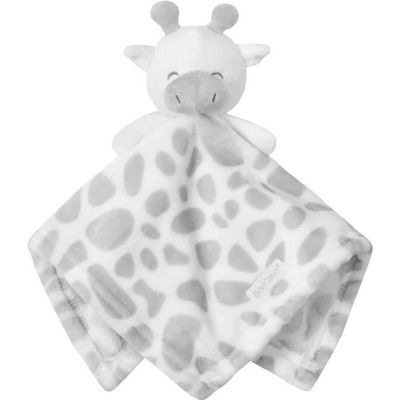 Doudou plat mixte pour bébé garçon ou fille girafe blanc beige