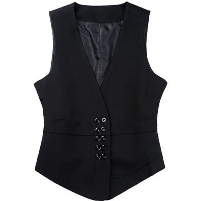 Iixpin Gilet Femme sans Manches Veste Manteau Classique Gilet de Tailleur Blazer Costume S XL Noir Noir Cdiscount Pret a Porter