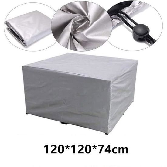 Housses Imperméables Pour Meubles De Jardin - Lot De 2 - Nylon 600D, Cordon De Serrage, Aération - 80x76x110 Cm - 9