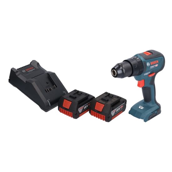 Bosch Professional GSB 18V-55 Perceuse Visseuse à Percussion Sans Fil - 55 Nm, 1750 Tr/min - Kit Avec 3 Batteries ProCore 4.0Ah, Chargeur GAL 18V-40, L-Boxx