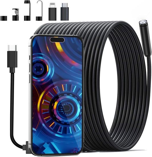 Endoscope D'inspection Articulé 210° Avec écran 2.8" Et Caméra 1080P - 1m De Câble, étanche IP67