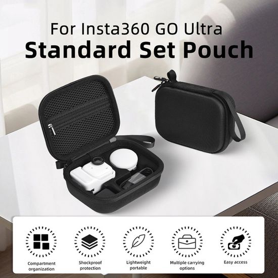 Étui De Transport Rigide Pour Insta360 Go Ultra – Protections écran, Objectif Et Mousqueton