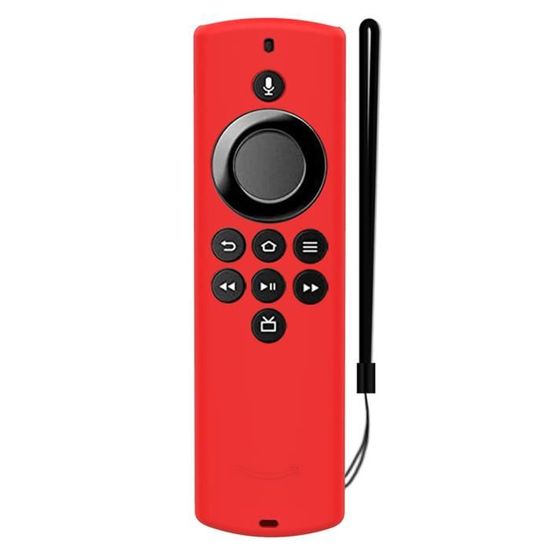 Housse En Silicone Pour Télécommande Alexa Voice Remote Pro 2022 - Protection Anti-chocs Avec Lanière (blanc)