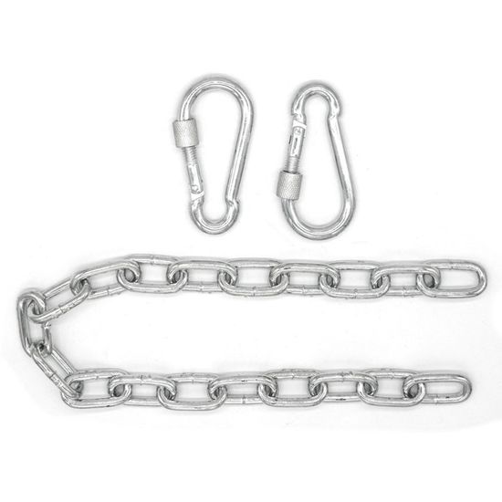 Chaîne De Suspension 50 Cm Pour Hamac/balançoire - Charge 230 Kg, 2 Mousquetons à Vis, Fer Galvanisé Intérieur/extérieur