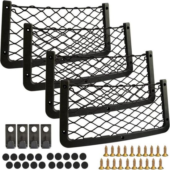 Lot De 3 Filets De Rangement élastiques Pour Voiture/camping-car - 36 X 18 Cm - Pour VW T4, T5, T6, Etc. - 12