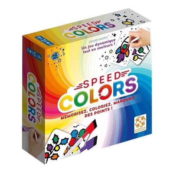 Jeu de réflexion et stratégie - Speed Colors - Pour enfants de 5 ans et plus - Multicolore