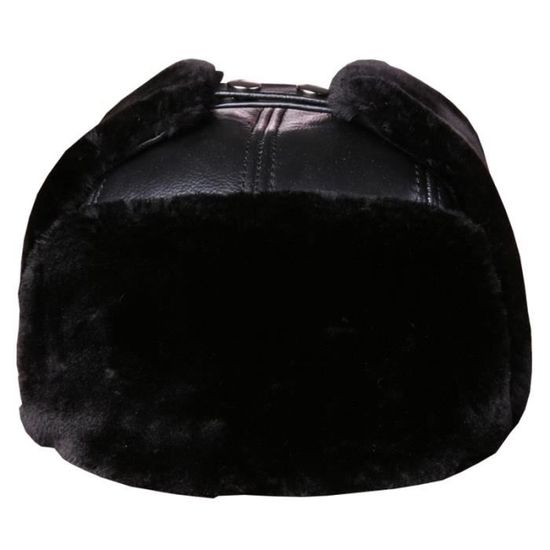 Chapeau Trappeur Russe Ushanka – Fausse Fourrure – Oreilles Rabattables – Hiver Chaud – Taille Unique