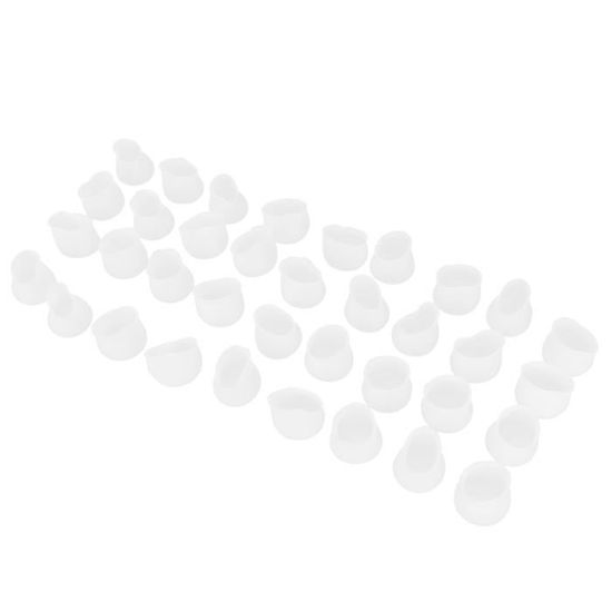 Lot De 10 Coussinets Antidérapants Silicone Transparents Pour Table En Verre - 19x11x7mm