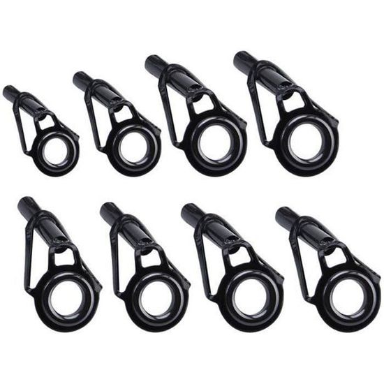 8Pcs Anneau Canne de Pêche Guide Over Ligne de Pêche Réparation Fishing