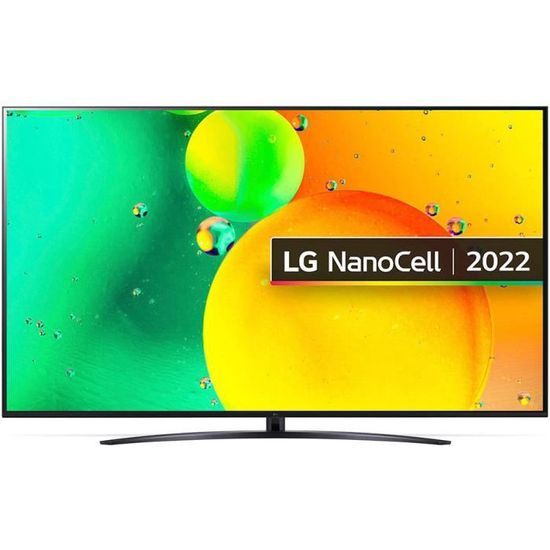 Téléviseur LG 75NANO76 - 4K UHD - Smart TV - 3 ports HDMI - Compatible HDR