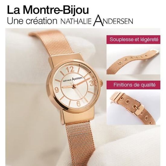 NATHALIE ANDERSEN Montre coloris Or Rose montre bijou pour les
