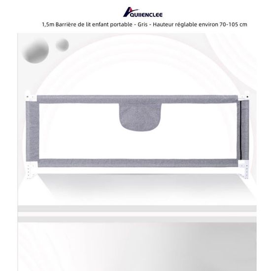 Lot De 2 Barrières De Lit Gonflables Pour Enfant - Portable, Voyage - Antidérapante, Hauteur Sécurité - Simple Et King Size - 10