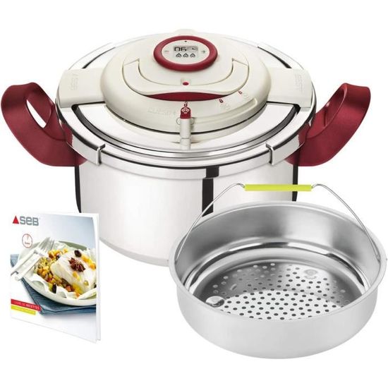 Seb Clipso+ Precision CocotteMinute 6 L, Autocuiseur inox, Cuisson