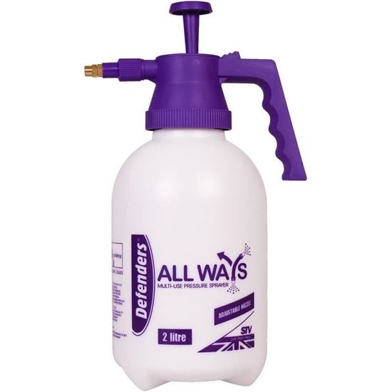 Defenders Pulvérisateur à Pression 2L - Multifonction Maison Et Jardin - Buse Réglable Et Sangle - Pour Produits Phytosanitaires Ou Nettoyage