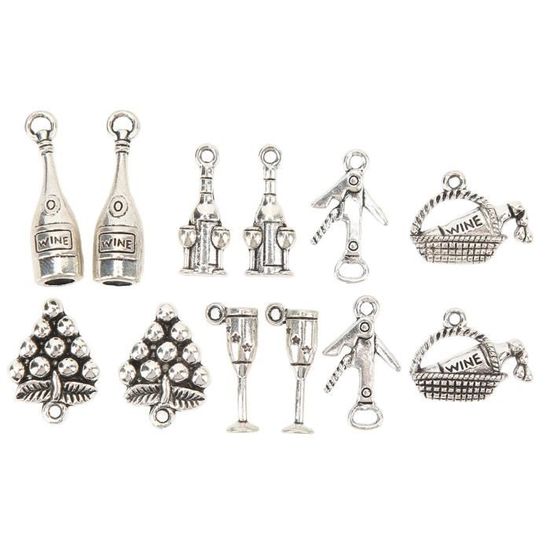 41 Breloques De Noël SURALIN - Charms Vintage Or Et Argent - Pour Bijoux DIY Et Décoration