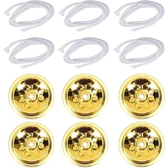 Mèches Flottantes Pour Lampes À Huile, Supports Flottants À Mèche Avec Bobine De Coton À Mèche