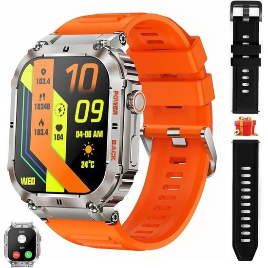 Montre Connectée Militaire Robuste S81 Pro - Réception D'appels, Tracker Fitness, étanche, Pour Homme