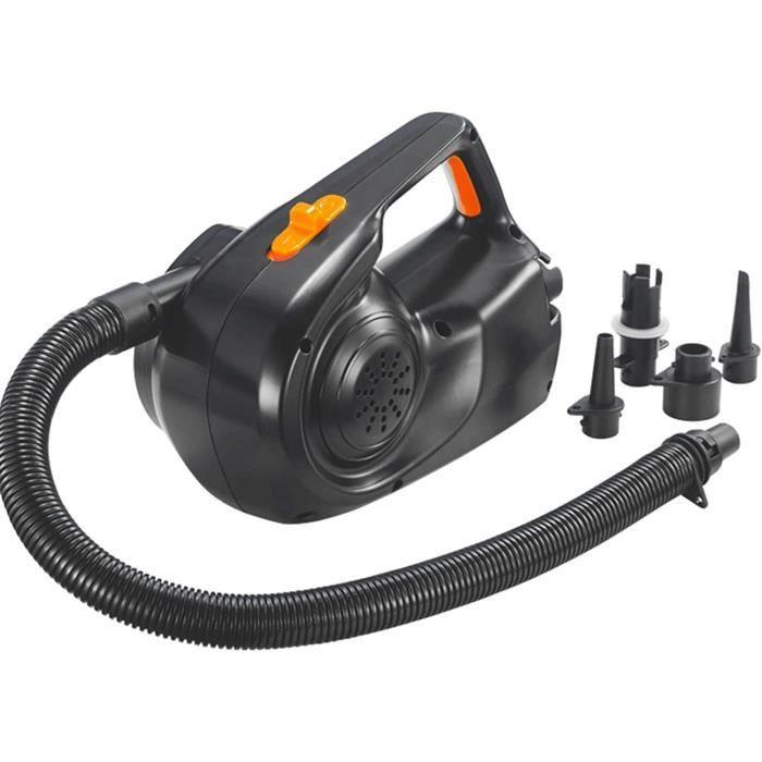 Froadp 750W Ventilateur d'air du Château Gonflable Pompe Gonfleur Electrique Portable avec Poignée et Piquet de Terre 2100Pa Faible Bruit Souffleur pour jeux Gonflables (Jaune+Orange
