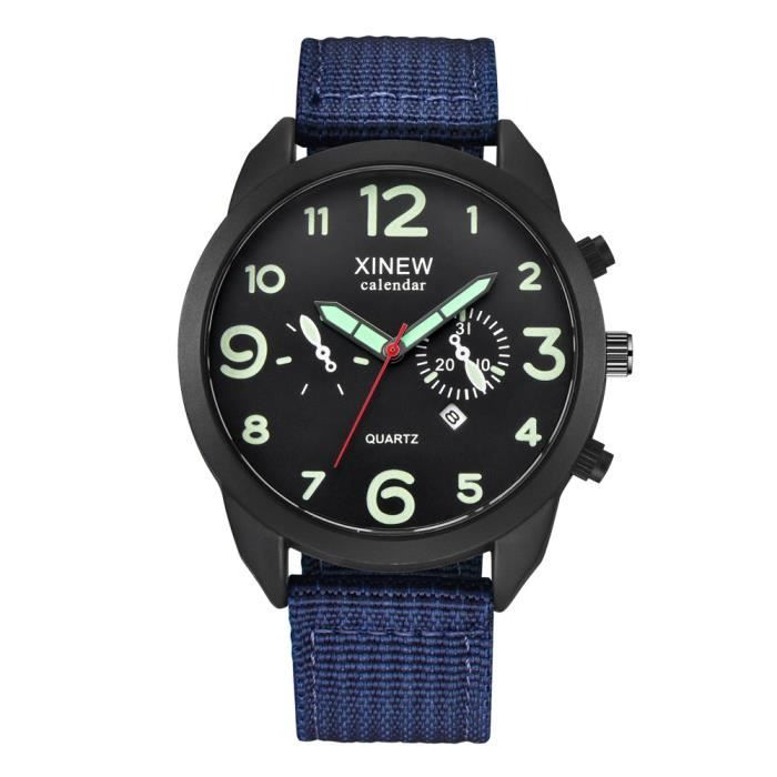 Trendy Creative Dial Three Eyes Outdoor Six Hands Nylon Strap Men's Watch CDX200311914BU_non