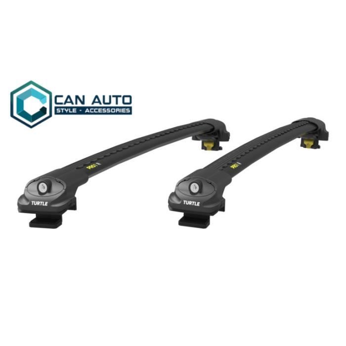 Barres de toit pour Bmw X5 2004-2007 transversales, alu noir (le jeu de 2) série Turtle V1 avec serrures