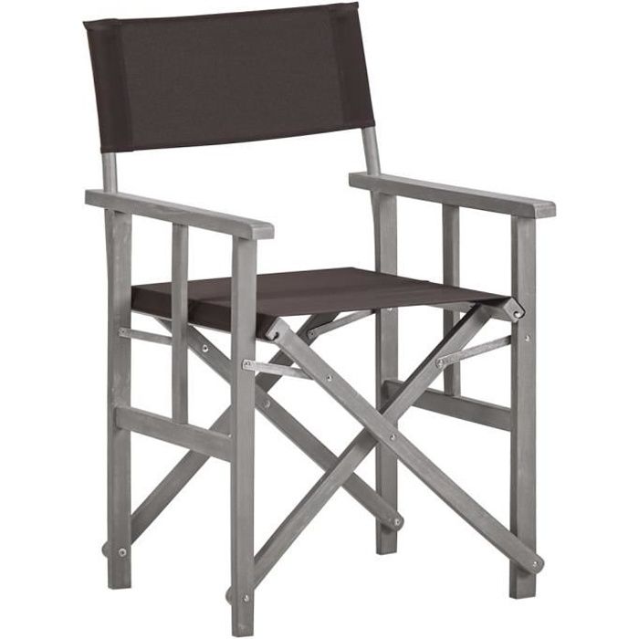 6329PARI-Chaise de jardin,Chaise d'extérieur, Chaise de metteur,Chaise de Salon,Moderne,Fauteuil Relax en scène Bois massif d'acacia