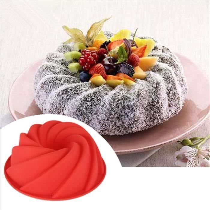 HT Moule de Gâteau Pâtisserie Tourbillon Forme en Silicone Cuisine Plat Couleur Aléatoire - HTVSO827AA17151