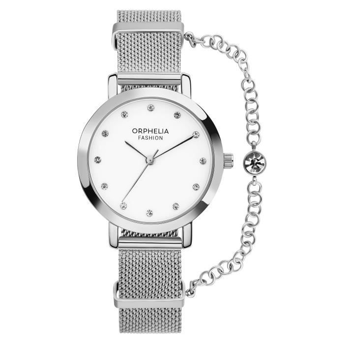 Orphelia Fashion - Montre Femmes - Quartz - Analogique - Bracelet en Acier inoxydable - Argent - OF714800