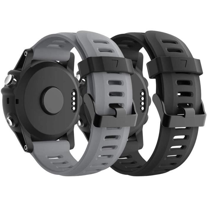 2pcs Garmin Fenix 3 Bracelet de Montre, Silicone Doux Respirant Bracelet Sport & Edition pour Garmin Fenix 3 - Fenix 3 HR-Fenix 5X