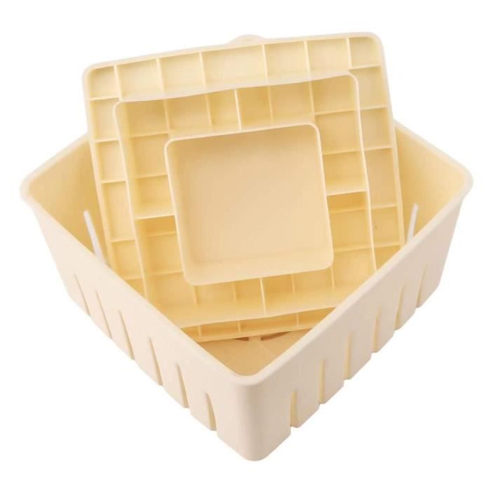Lot Ustensiles,Qualité alimentaire en plastique Tofu presse fabricant moule en plastique maison soja caillé boîte Tofu pressage
