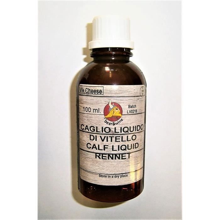 Présure Liquide 100ml - Presure, Ferment Lactique, Les bactéries de fromage, Geler Culture séché, Fermier, Fromages de ferme