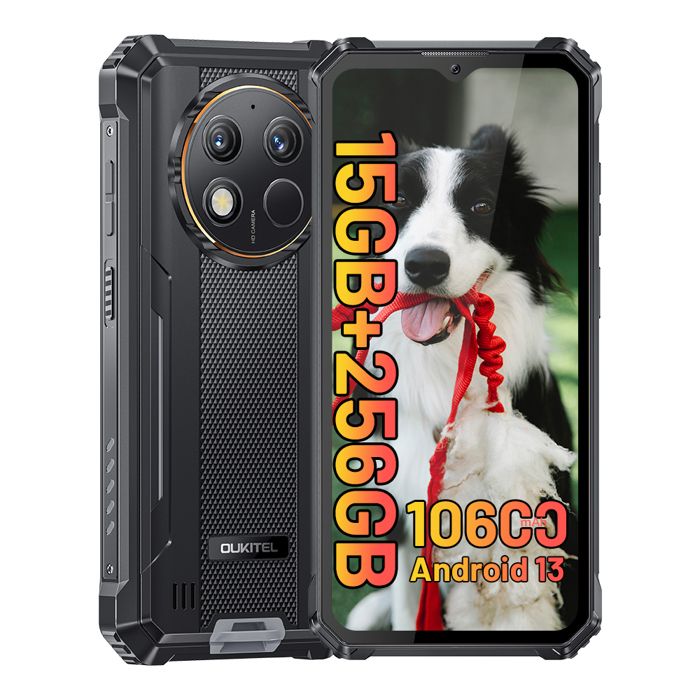 OUKITEL WP5 Smartphone 4G IP68 Etanche 5.5- Ecran Batterie 8000mAh 4Go RAM 32Go ROM Téléphone 4G Double SIM - GPS - Noir