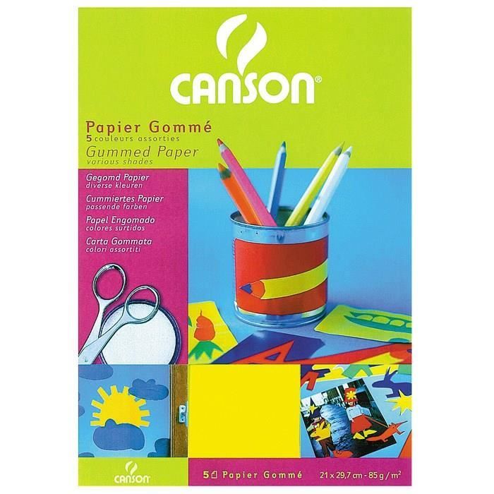 CANSON Sachet 5 Feuilles Papier Gomme A4 85g